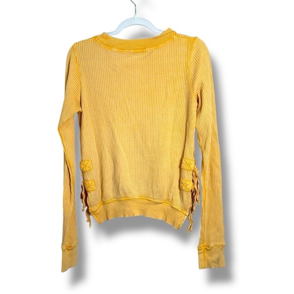 Free People One Cropped Interlaken Top Yellow Size Small - Picture 7 of 7